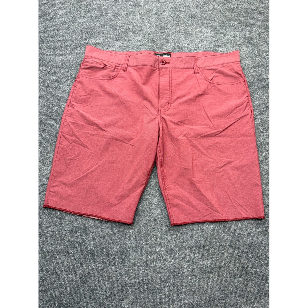 Nike SB Dri-FIT Mens Red Heathered Skateboarding Chino Shorts Size 40 Raw Hem